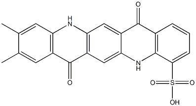 5,7,12,14-Tetrahydro-9,10-dimethyl-7,14-dioxoquino[2,3-b]acridine-4-sulfonic acid Struktur