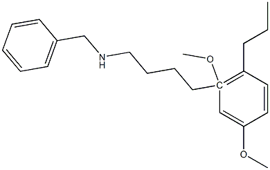 N-Benzyl-2,4-dimethoxy-5-propylbenzene-4-butanamine Struktur