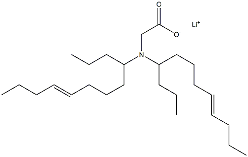 N,N-Di(8-dodecen-4-yl)aminoacetic acid lithium salt Struktur