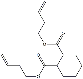 1,2-Cyclohexanedicarboxylic acid bis(3-butenyl) ester Struktur