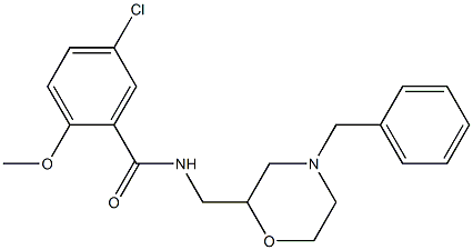 N-(4-Benzylmorpholin-2-ylmethyl)-5-chloro-2-methoxybenzamide Struktur