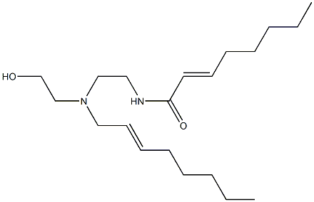 N-[2-[N-(2-Hydroxyethyl)-N-(2-octenyl)amino]ethyl]-2-octenamide Struktur