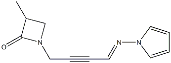 1-(4-Pyrrolizino-2-butynyl)-3-methylazetidin-2-one Struktur