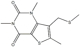 7-(Methylthiomethyl)-1,3,6-trimethylthieno[3,2-d]pyrimidine-2,4(1H,3H)-dione Struktur