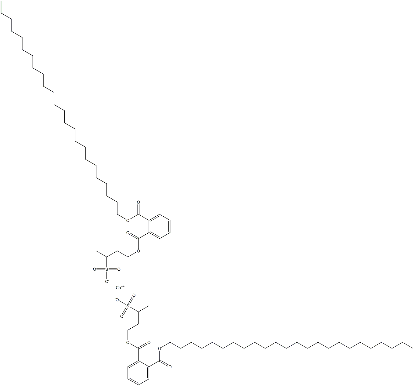 Bis[4-[(2-tetracosyloxycarbonylphenyl)carbonyloxy]butane-2-sulfonic acid]calcium salt Struktur