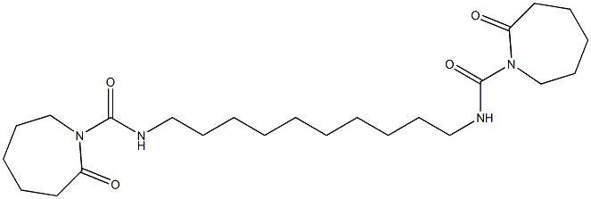 N,N'-(Decane-1,10-diyl)bis[(2-oxohexahydro-2H-azepine)-1-carboxamide] Struktur