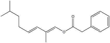 Phenylacetic acid 2,7-dimethyl-1,3-octadienyl ester Struktur