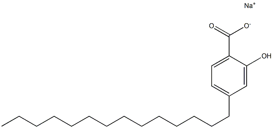 4-Tetradecyl-2-hydroxybenzoic acid sodium salt Struktur