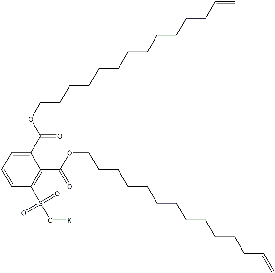 3-(Potassiosulfo)phthalic acid di(13-tetradecenyl) ester Struktur