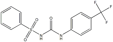 1-(4-Trifluoromethylphenyl)-3-(phenylsulfonyl)urea Struktur