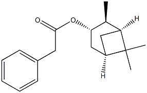 Phenylacetic acid [(1S,2S,3S,5R)-2,6,6-trimethylbicyclo[3.1.1]heptan-3-yl] ester Struktur