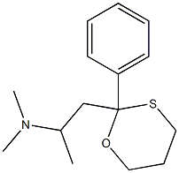 2-(Phenyl)-2-[2-(dimethylamino)propyl]-1,3-oxathiane Struktur