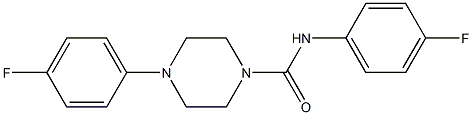 N,4-Bis(p-fluorophenyl)-1-piperazinecarboxamide Struktur