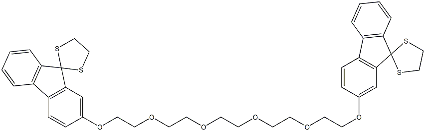 2,2''-(3,6,9,12-Tetraoxatetradecane-1,14-diyldioxy)bis(spiro[9H-fluorene-9,2'-[1,3]dithiolane]) Struktur