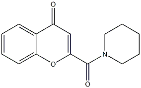 2-[Piperidinocarbonyl]-4H-1-benzopyran-4-one Struktur