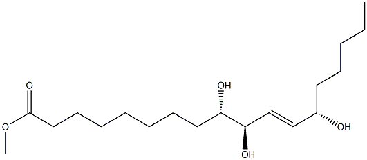 (9S,10R,11E,13S)-9,10,13-Trihydroxy-11-octadecenoic acid methyl ester Struktur