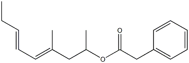 Phenylacetic acid 1,3-dimethyl-3,5-octadienyl ester Struktur