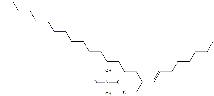 Sulfuric acid 2-(1-octenyl)octadecyl=potassium ester salt Struktur