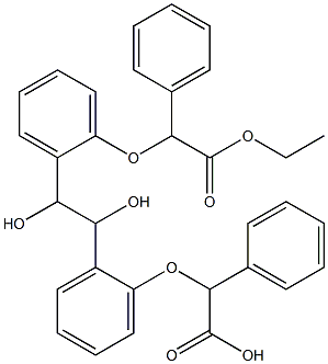 2,2'-[(1,2-Dihydroxyethylene)bis(2,1-phenyleneoxy)]bis(2-phenylacetic acid ethyl) ester Struktur