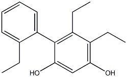 5,6-Diethyl-4-(2-ethylphenyl)benzene-1,3-diol Struktur