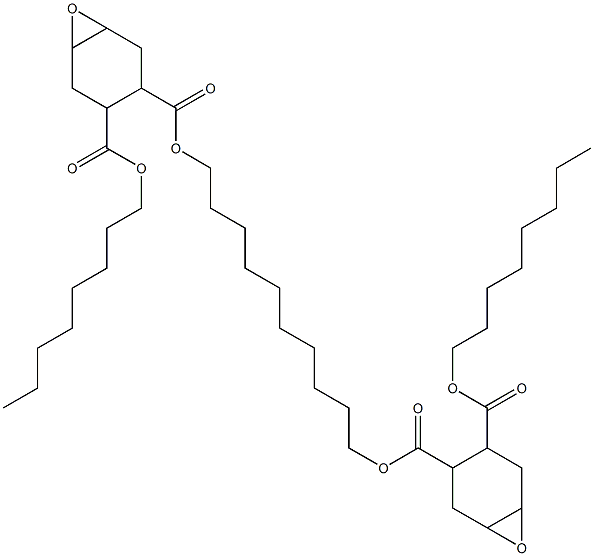 Bis[2-(octyloxycarbonyl)-4,5-epoxy-1-cyclohexanecarboxylic acid]1,10-decanediyl ester Struktur