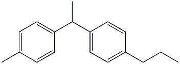 1-(p-Propylphenyl)-1-p-tolylethane Struktur