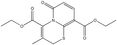 3-Methyl-6-oxo-2H,6H-pyrido[2,1-b][1,3]thiazine-4,9-dicarboxylic acid diethyl ester Struktur