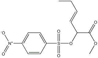 2-[[(p-Nitrophenyl)sulfonyl]oxy]-3-hexenoic acid methyl ester Struktur