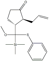 (2S,3R)-2-(2-Propen-1-yl)-3-[methoxy(phenylthio)(trimethylsilyl)methyl]cyclopentanone Struktur