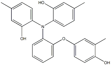 N,N-Bis(2-hydroxy-4-methylphenyl)-2-(4-hydroxy-3-methylphenoxy)benzenamine Struktur