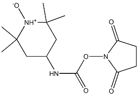 2,2,6,6-Tetramethyl-4-[(2,5-dioxo-1-pyrrolidinyl)oxycarbonylamino]piperidine-1-oxide Struktur