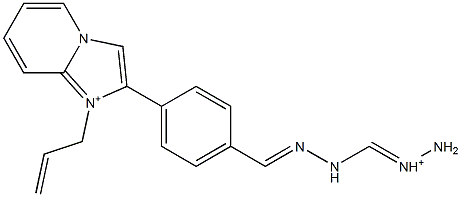 1-(2-Propenyl)-2-[4-[2-(aminoiminiomethyl)hydrazonomethyl]phenyl]imidazo[1,2-a]pyridin-1-ium Struktur