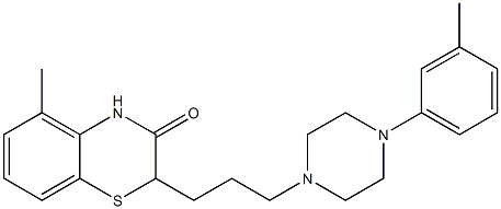 2-[3-[4-(3-Methylphenyl)piperazin-1-yl]propyl]-5-methyl-2H-1,4-benzothiazin-3(4H)-one Struktur