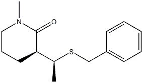 (3S)-3-[(1S)-1-Benzylthioethyl]-1-methylpiperidin-2-one Struktur