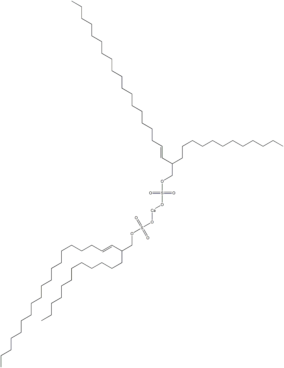 Bis(2-dodecyl-3-henicosenyloxysulfonyloxy)calcium Struktur