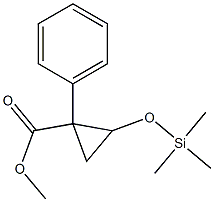 1-Phenyl-2-(trimethylsiloxy)cyclopropanecarboxylic acid methyl ester Struktur