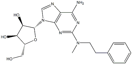 2-[N-Methyl-N-(2-phenylethyl)amino]adenosine Struktur