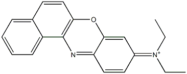 N,N-Diethyl-9H-benzo[a]phenoxazin-9-iminium Struktur