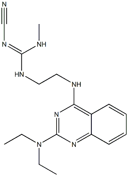 2-Diethylamino-4-[2-(2-cyano-3-methylguanidino)ethylamino]quinazoline Struktur