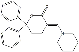 3-[(1-Piperidinyl)methylene]-6,6-diphenyltetrahydro-2H-pyran-2-one Struktur