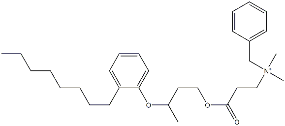 N,N-Dimethyl-N-benzyl-N-[2-[[3-(2-octylphenyloxy)butyl]oxycarbonyl]ethyl]aminium Struktur