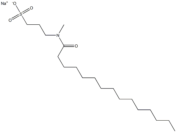 3-(N-Pentadecanoyl-N-methylamino)-1-propanesulfonic acid sodium salt Struktur