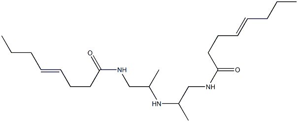 N,N'-[Iminobis(2-methyl-2,1-ethanediyl)]bis(4-octenamide) Struktur