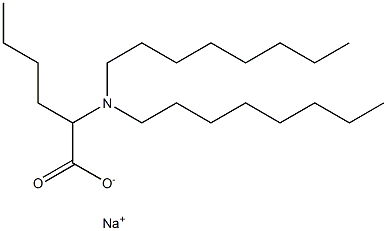 2-(Dioctylamino)hexanoic acid sodium salt Struktur