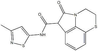 2,3,5,6-Tetrahydro-5-oxo-N-(3-methyl-5-isothiazolyl)pyrrolo[1,2,3-de]-1,4-benzothiazine-6-carboxamide Struktur