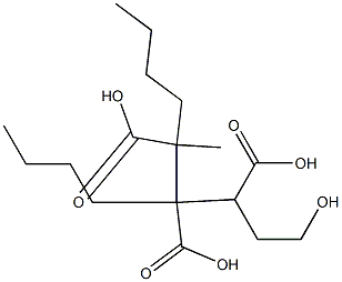 Butane-1,2,3-tricarboxylic acid 1-(2-hydroxyethyl)2,3-dibutyl ester Struktur