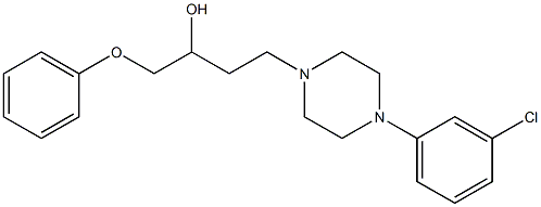 1-(Phenoxy)-4-[4-[3-chlorophenyl]-1-piperazinyl]-2-butanol Struktur