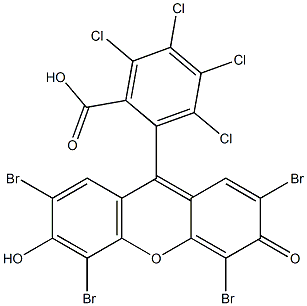 9-(3,4,5,6-Tetrachloro-2-carboxyphenyl)-2,4,5,7-tetrabromo-3-oxo-6-hydroxy-3H-xanthene metal salt(Na,Ba,Pb) Struktur