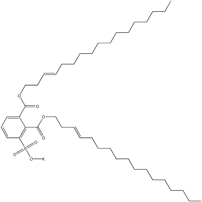 3-(Potassiosulfo)phthalic acid di(3-heptadecenyl) ester Struktur