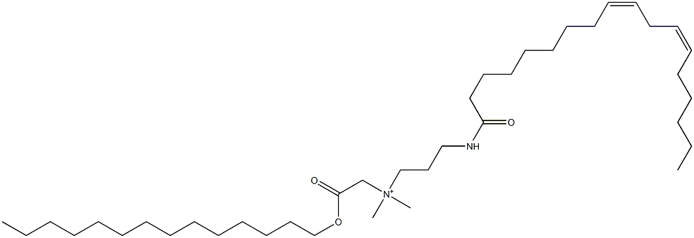 N,N-Dimethyl-3-[[(9Z,12Z)-1-oxo-9,12-octadecadienyl]amino]-N-[2-oxo-2-(tetradecyloxy)ethyl]-1-propanaminium Struktur